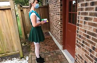 Girl scout selling cookies gets fucked by older man
