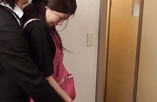 Japanese teen banged unconnected with dads coworker! Her pussy got a tall creampie!