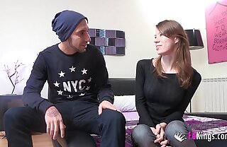 Man with big Hawkshaw and shy teen girl meet (And fuck) for the first time